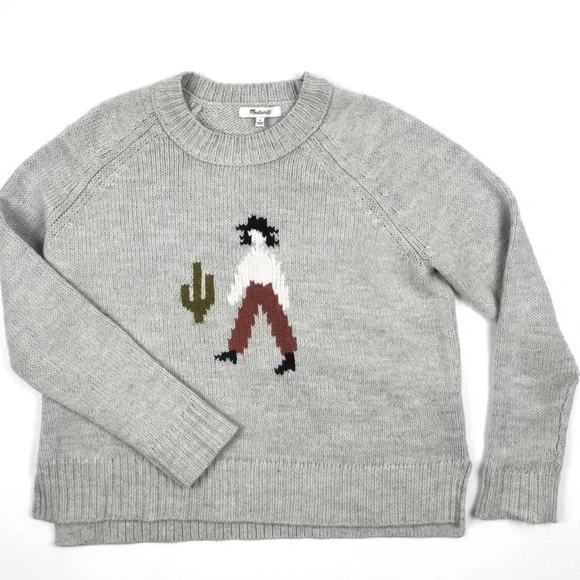Madewell El Rancho Southwest Motif Wool Sweater XXS - Picture 3 of 6